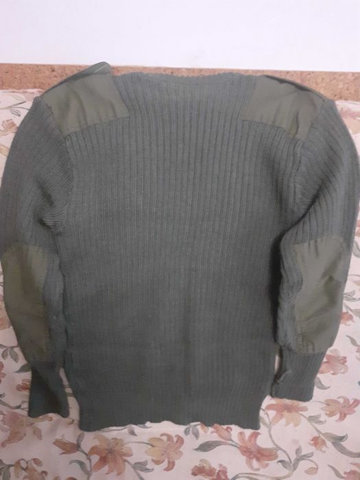 Sweter wełniany zielony męski duży