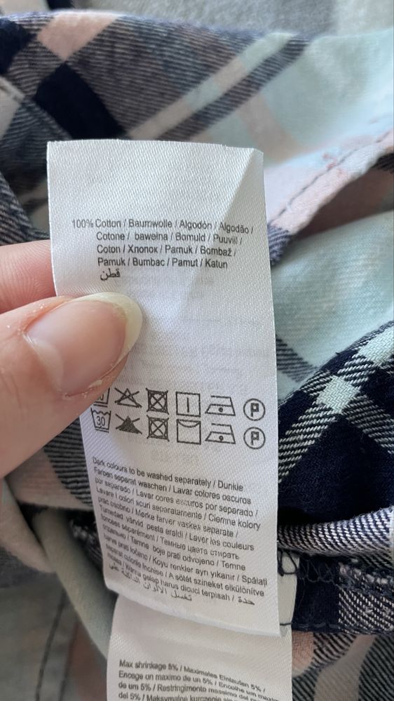 Flanelowa koszula w krate only rozowa niebieska S/36