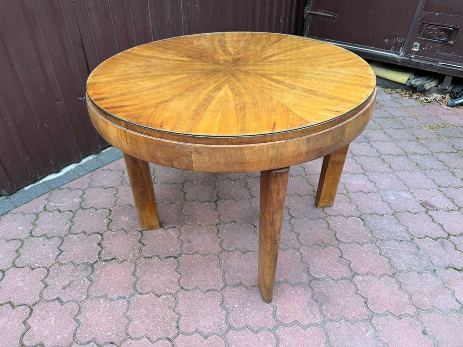 Stół bombka beczka okrągły art deco vintage stary PRL