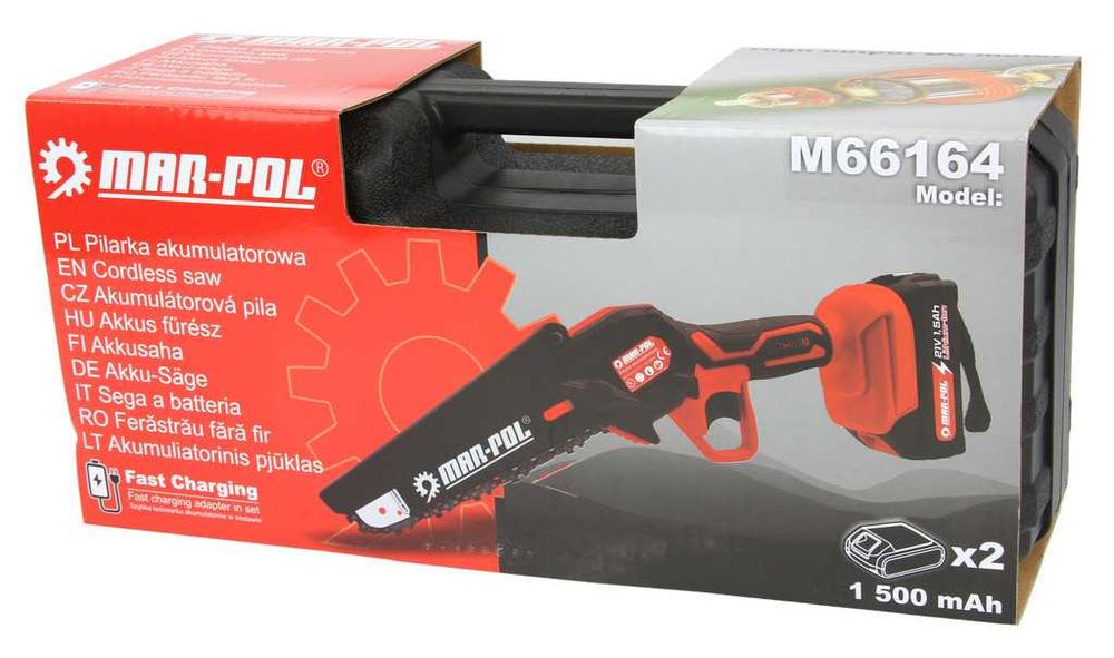 Piła pilarka akumulatorowa łańcuchowa elektryczna do drzewa 2xAku 21V
