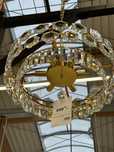 Lampa sufitowa wisząca żyrarndol Gloria Gold złota glamour