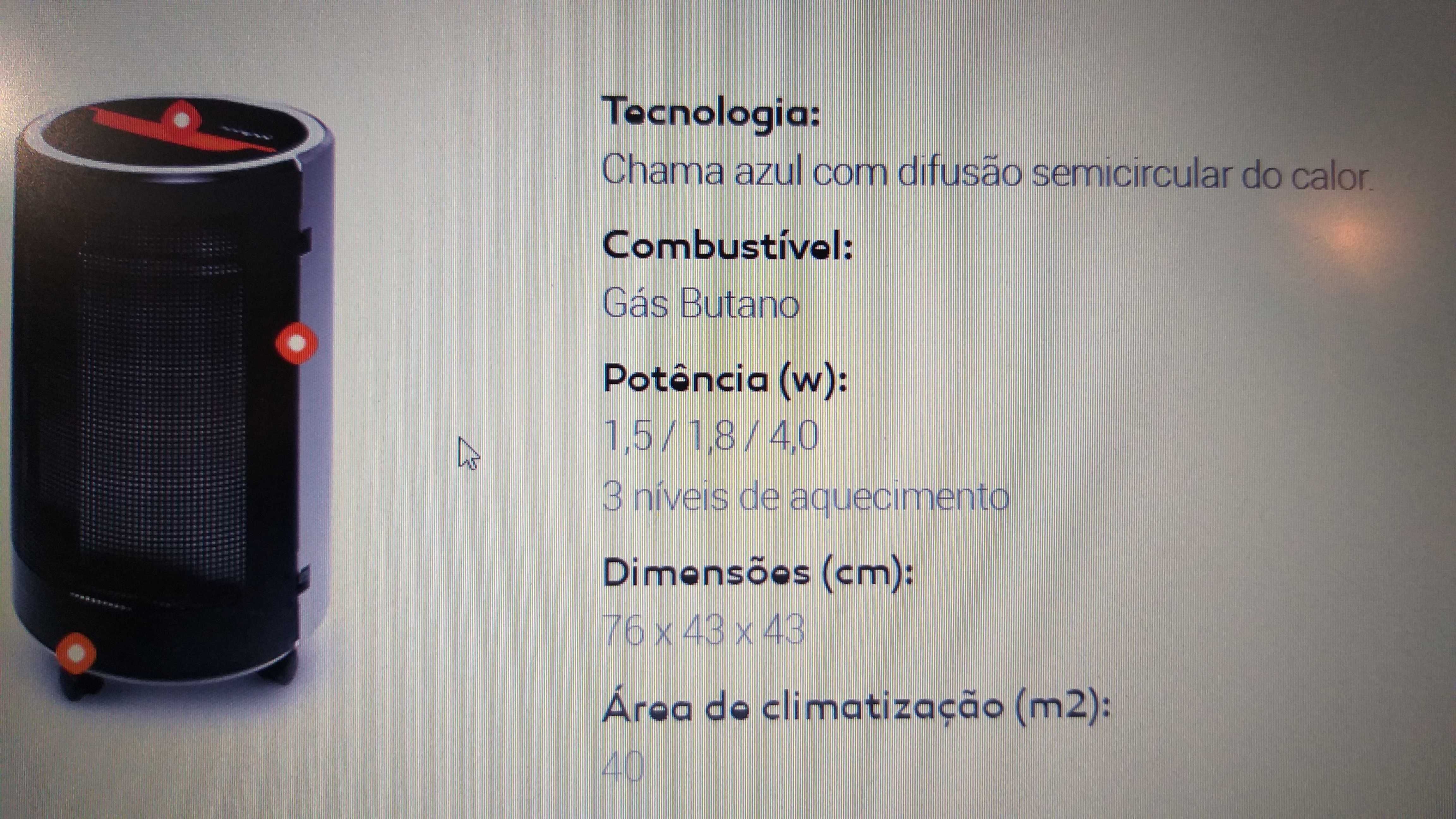 Aquecedor a gás HOTSPOT da Galp