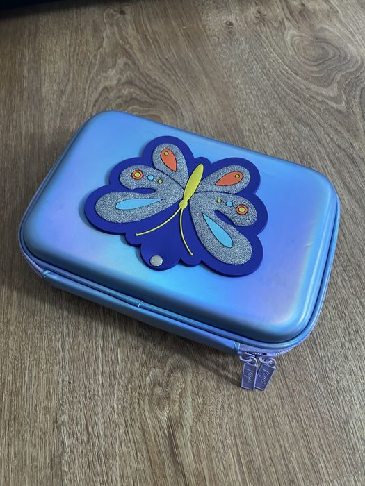 Piórnik Fioletowo Niebieski z lusterkiem Kayet
