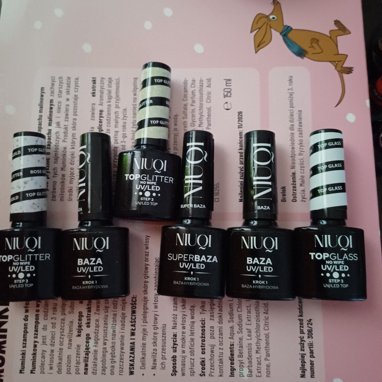 Bazy, lakiery, topy Niuqi 120 zł/ 30 sztuk