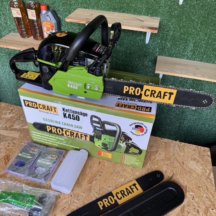 Бензопила Procraft K450 2 шини 40/45 см, 52 см³