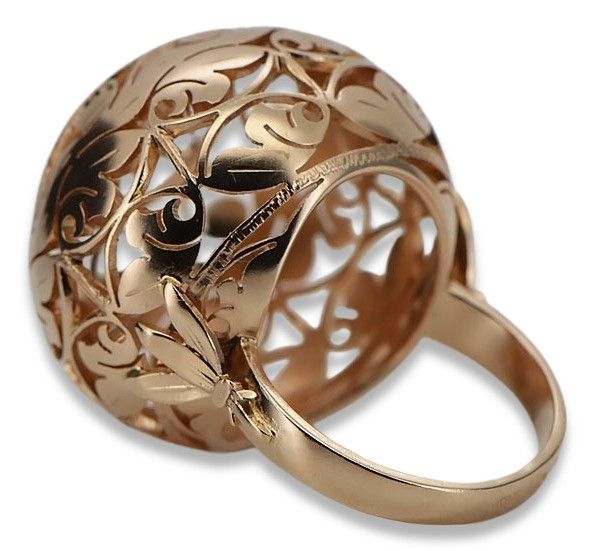 Pierścionek z różowego 14k złota 585 Vintaage ArtDeco vrn014 Wrocław