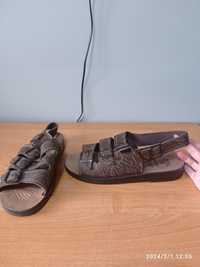 Sandały 42 buty letnie na paski wytłaczany materiał natural comfort