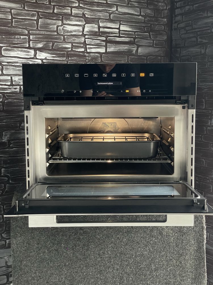 2В1!Духовка,Духова шафа з Мікрохвильовкою Miele H 7140 | СВЧ 2024 рік