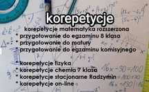 matematyka matura fizyka korepetycje Radzymin chemia angielski