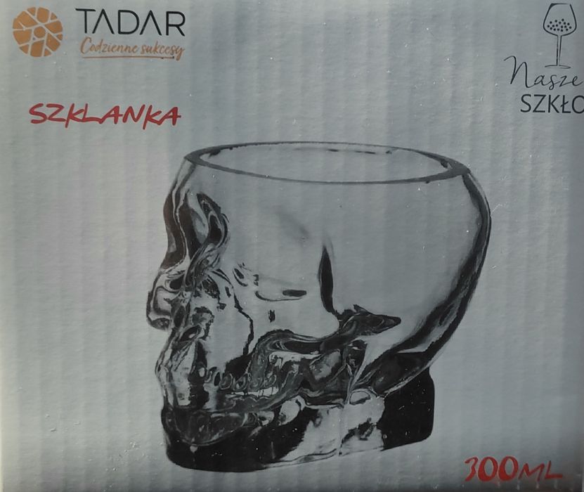 Szklanka czaszka 300ml nowa