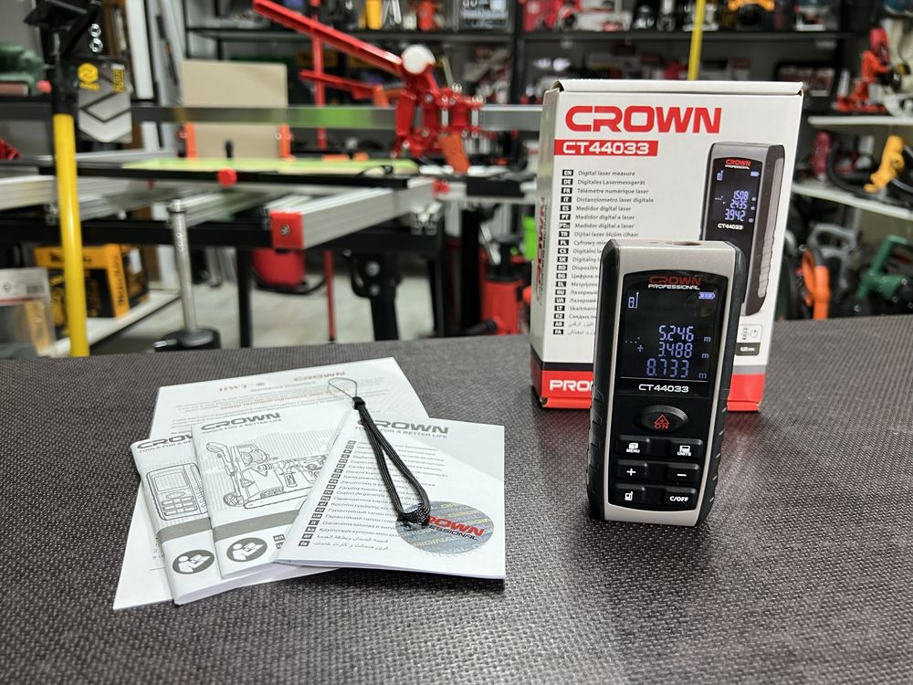 Электронная рулетка Лазерный дальномер CROWN CT44033 Угломер