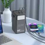 Повербанк великий 100000mAh 22.5W Hoco з ліхтариком 6хUSB/2хType-C.