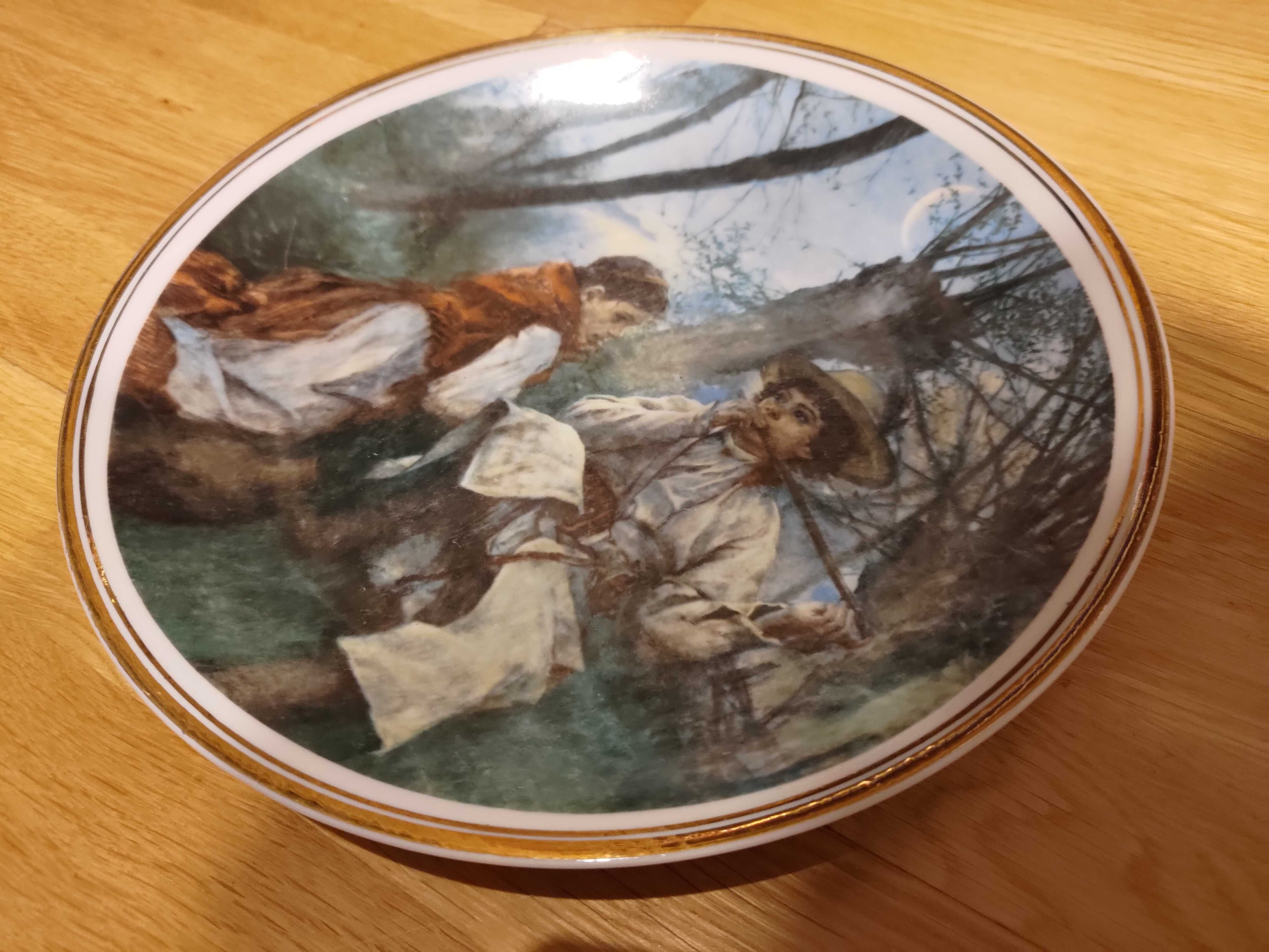 Porcelanowy talerz Sielanka Witold Pruszkowski kolekcjonerski vintage