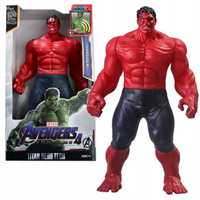 FIGURKA LED ruchoma / RED HULK / 30cm / Światło i Dźwięk