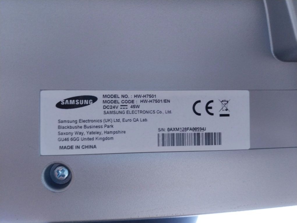 Soundbar I subwoofer Samsung HW H7501 8.1 Bluetooth