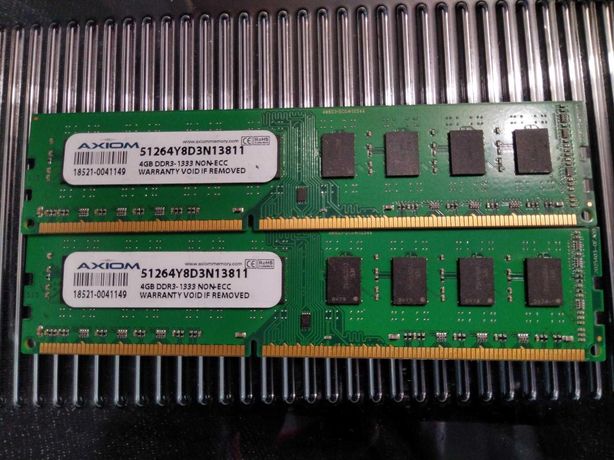 2 штуки (пара=8GB) 4Gb DDR3 1333MHZ Для компьютеров. PC3-10600