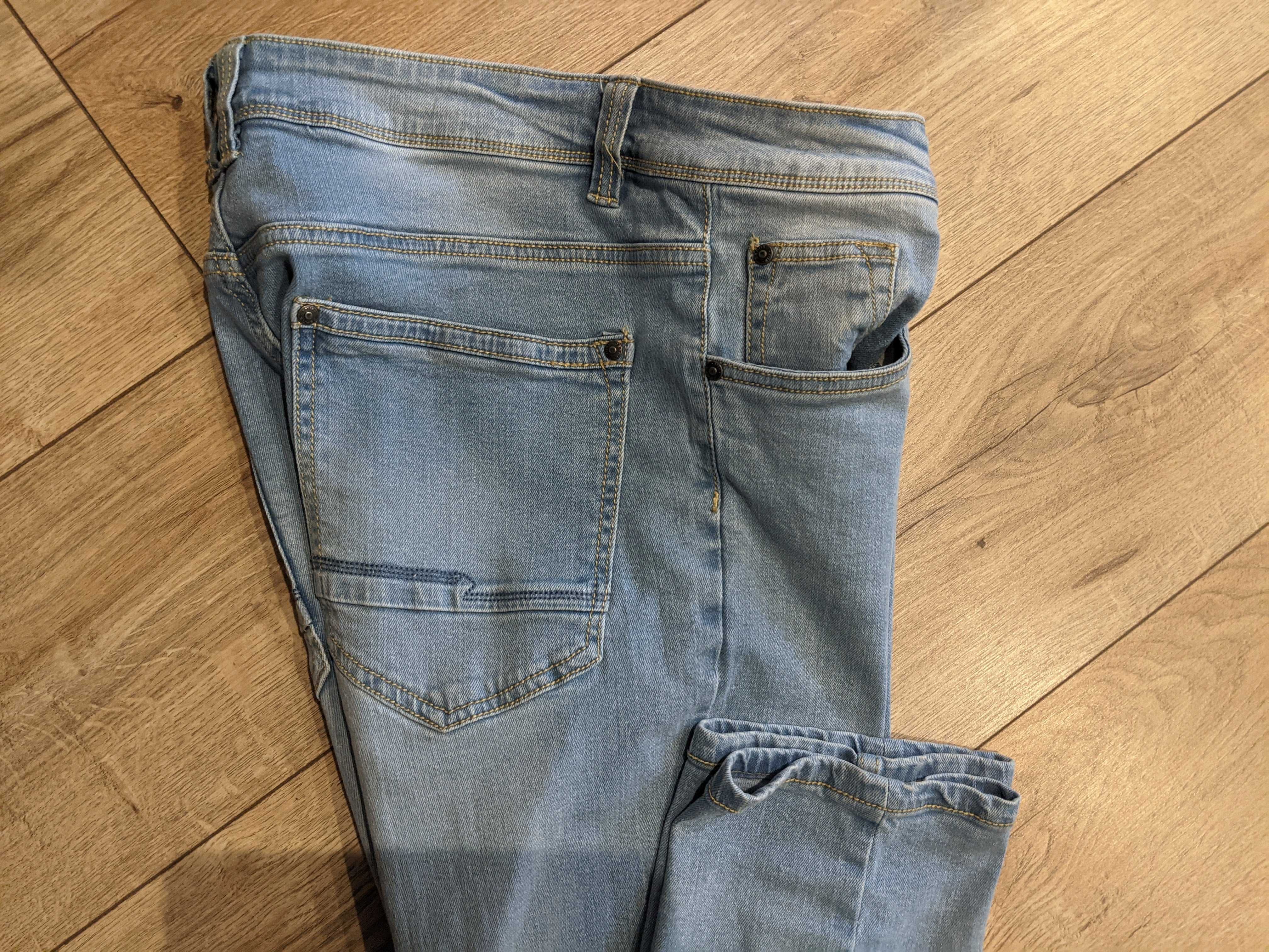 Spodnie męskie 36/34 elastyczne miękki jeans slim fit Livergy pas90