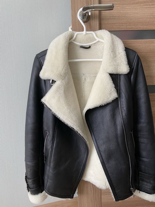 Куртка авиатор дубленка натуральная кожа Турция М