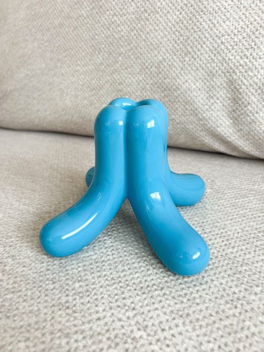 IKEA Vinterfint Gustaf Westman świecznik niebieski