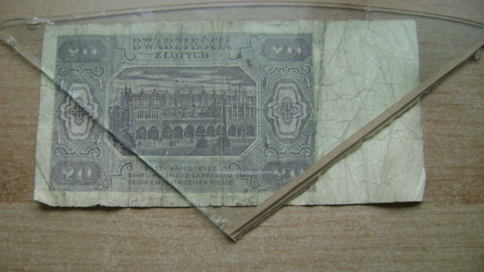 Starocie z PRL - Stare banknoty polskie = 20 zł z 1948r. TANIO