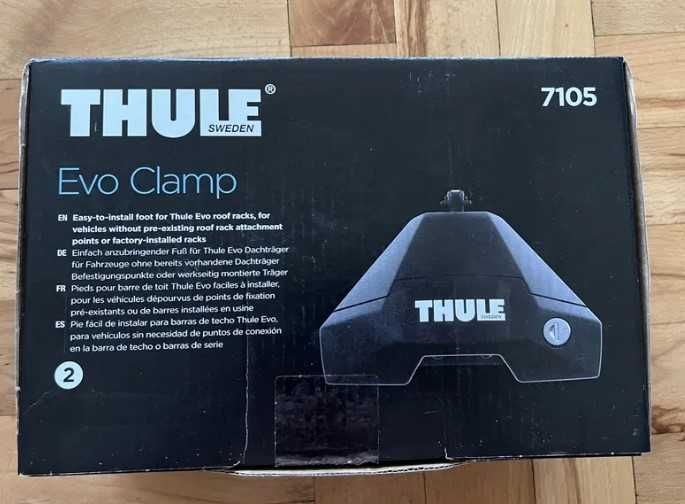 Nowe 7105 karton Stopy do bagażnika Thule Evo Clamp 710500