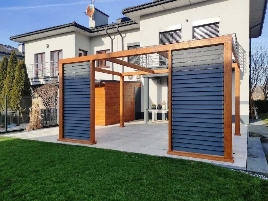 Wiata/altana garażowa, zadaszenie na samochód, wiata samochodowa