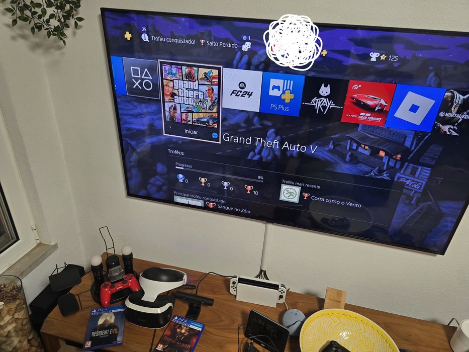 PS4 Pro 1TB + PlayStation VR Completo + 2 Comandos + Jogos – 350 €