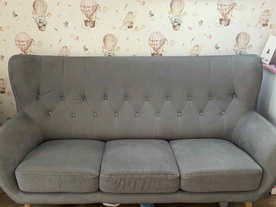KELSO  SOFA USZAK 3 osobowa jasnoszara.