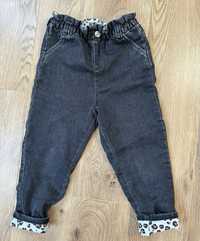 Hm 104 spodnie jeans grafit