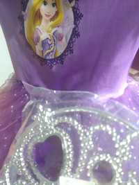 Lote Rapunzel Disney Princess Bailarina Vestido de tule e coroa