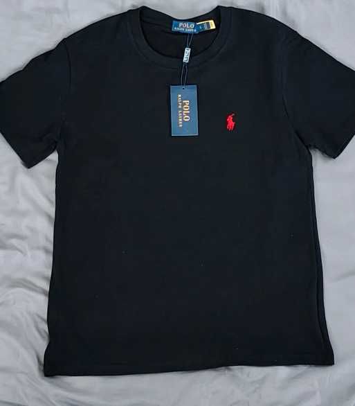 Czarna koszulka ralph lauren