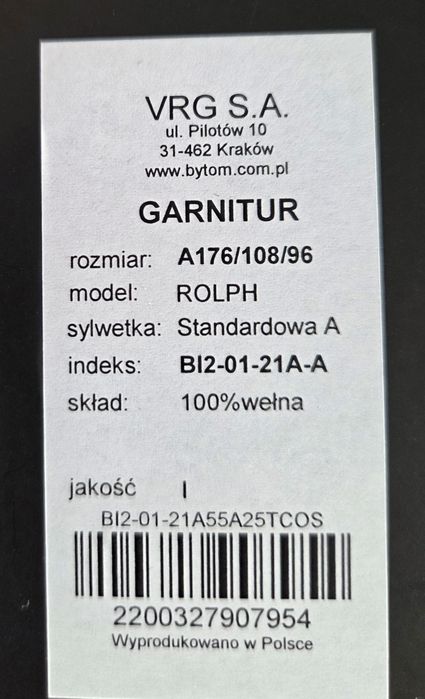 Garnitur Bytom granatowy