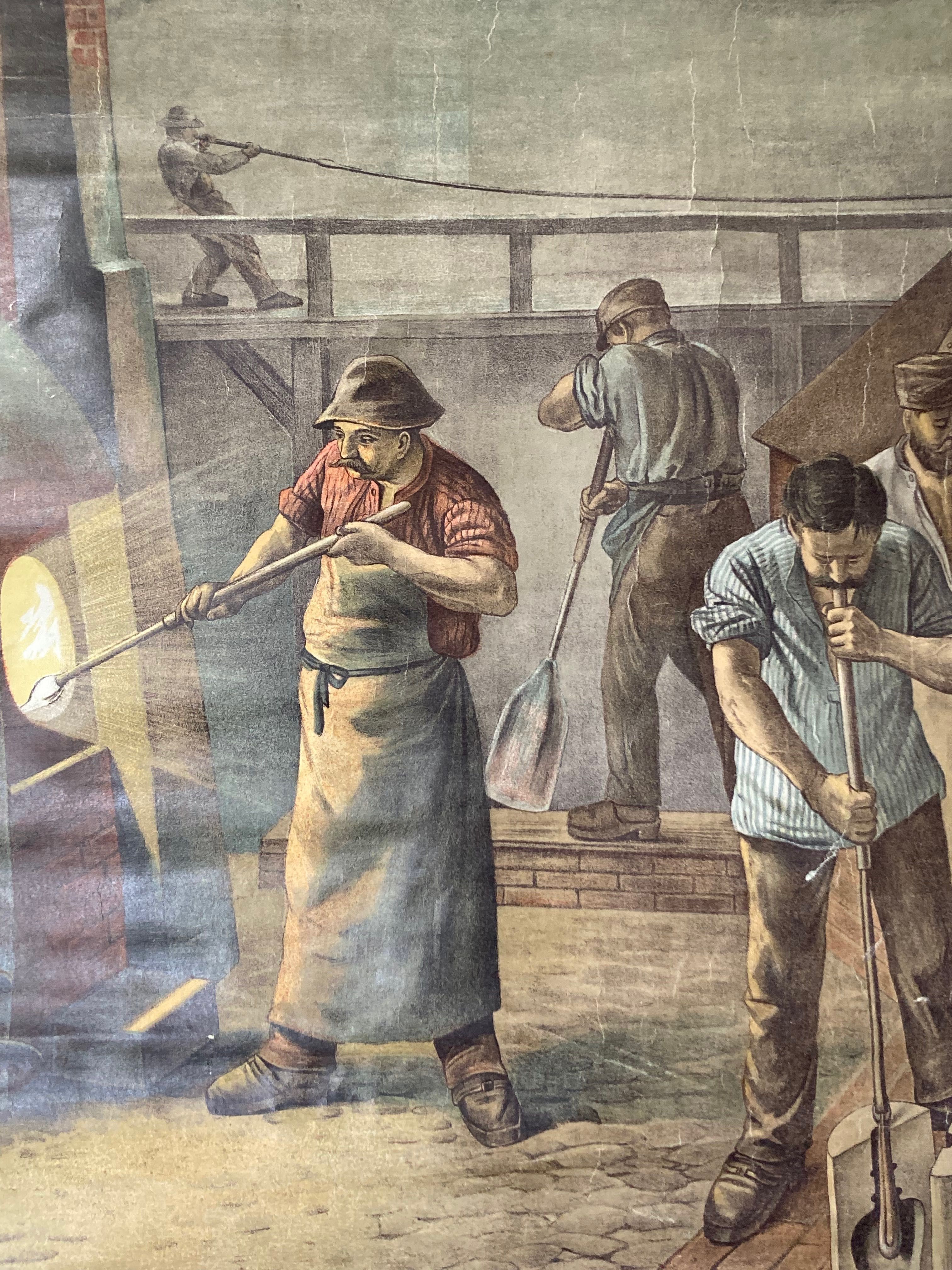 Cudowna ilustracja edukacyjna, CC Meinholds, fabryka szkła
