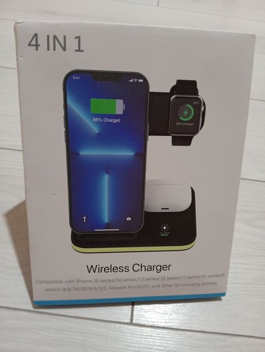 Бездротова зарядка 4 в одному