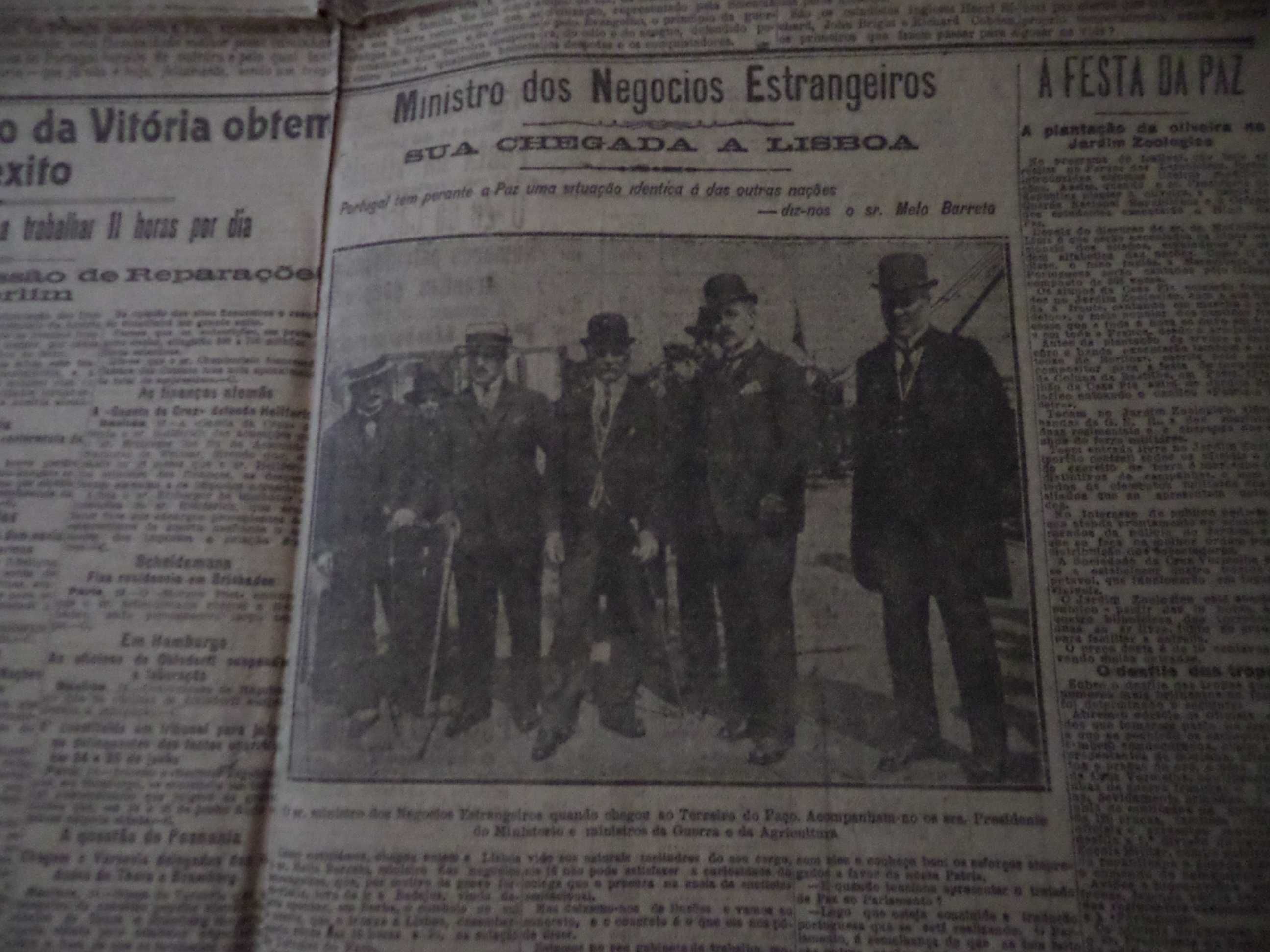Jornal Diário de Noticias de 1919