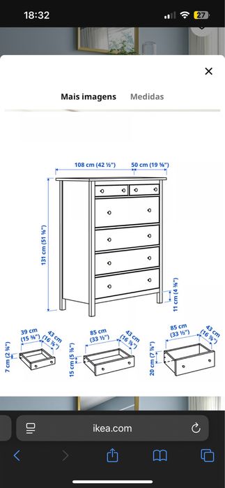 Cómoda c/ 6 gavetas