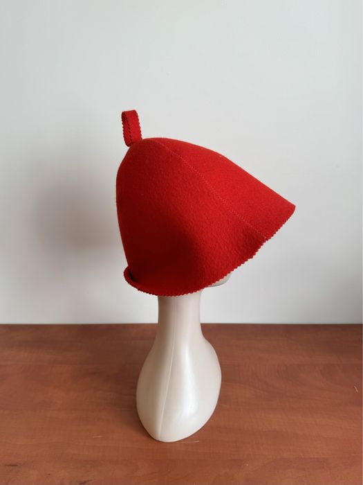 Czapka do sauny czerwony KLASYK DOMIKO