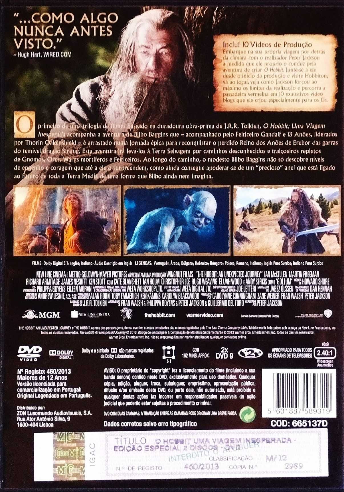 Filmes Especiais - O Hobbit - Uma Viagem Inesperada (Edição Especial)