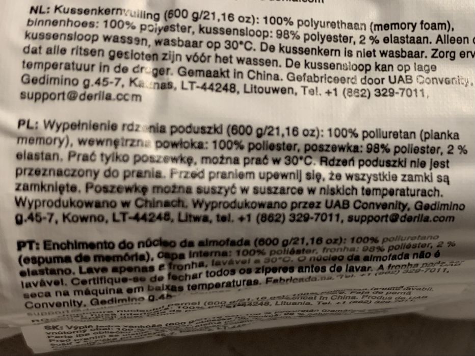 Poduszka profilowana Derila