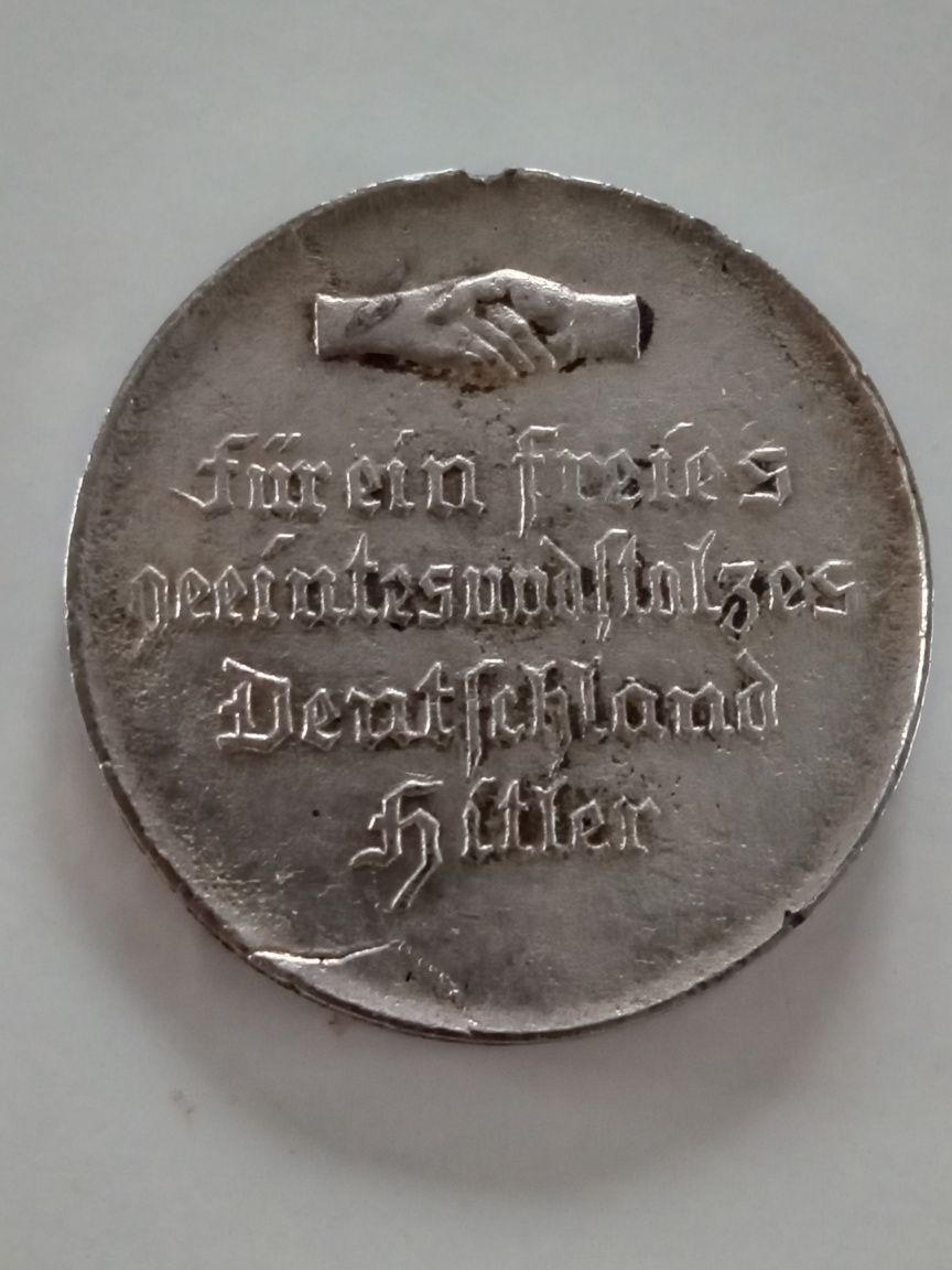 Medal żeton Hindenburg Hitler 1933