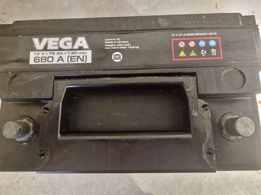 Аккумулятор Vega 75 Ah 130 min 12 V 680 A