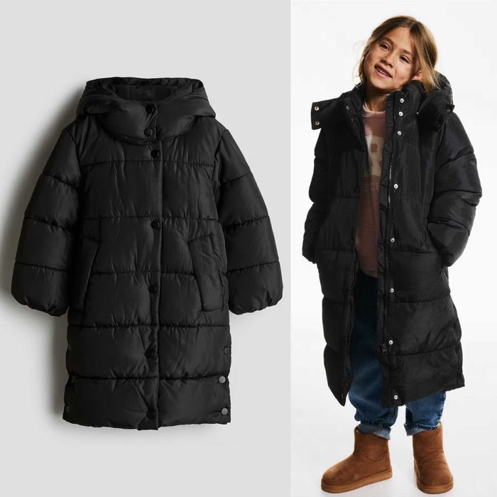 Пальто чорне від h&m ріст від 110 до 140 см