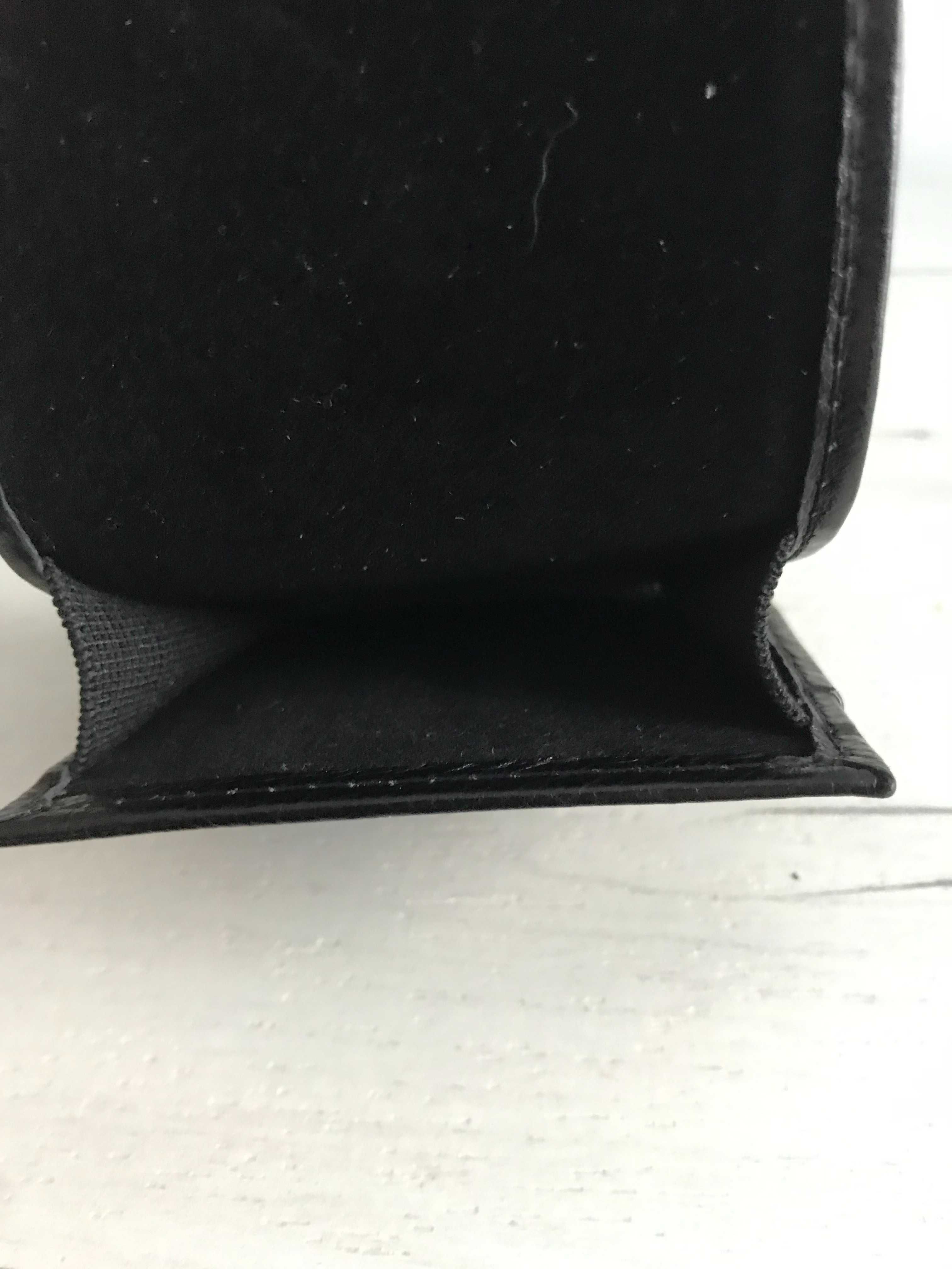 Czarne Etui na Karty/Wizytówki Męskie