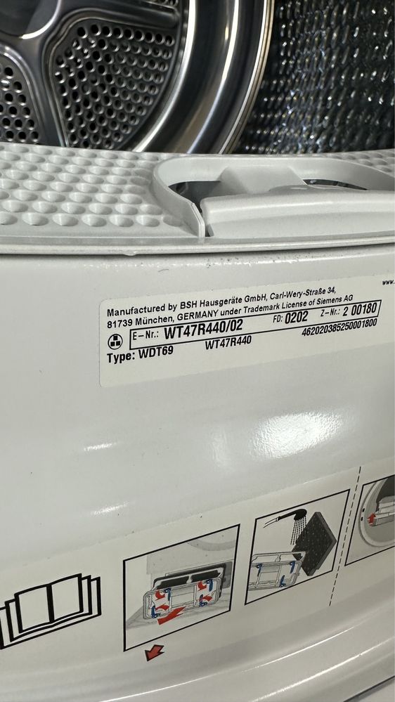 Комплект пральна та сушильна машини Siemens WM14T690. I-Dos