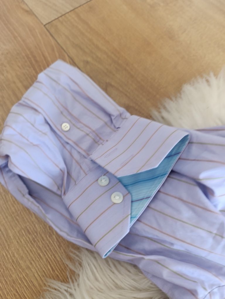Koszula męska w paski Ted Baker oryginalna bawełna 34 35 xl XXL