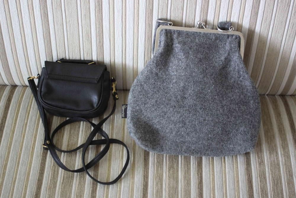 Torebki - filcowa + czarna mini