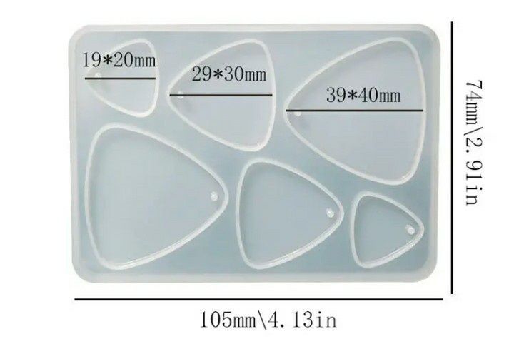 Conjunto de Moldes de Silicone para bijuteria em Resina Epoxy