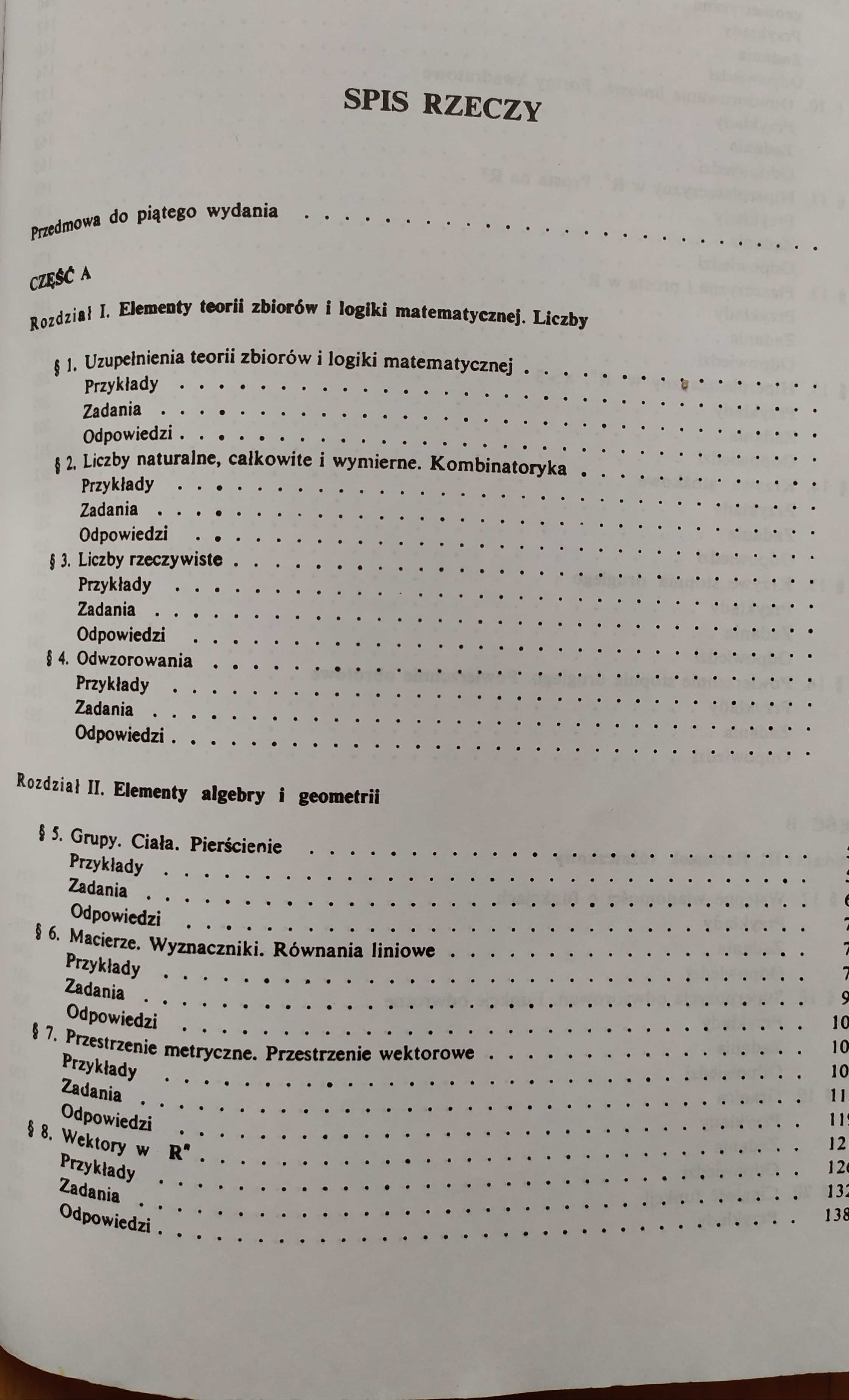 Zadania z matematyki dla wyższych uczelni technicznych, W. Stankiewicz