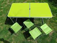 Стіл посилений для пікніка зелений кемпінговий столик туристичний