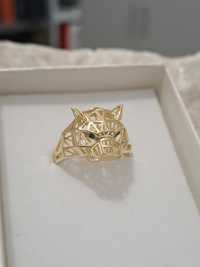 Złoty pierścionek Cartier Głowa 585 Nowy roz.18